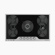 مسطح بلت إن غاز 90 سم كريستال أسود – إيكوماتك | 5 شعلات INFINITY - S917IDC