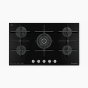 مسطح بلت إن غاز 90 سم كريستال أسود – إيكوماتك | 5 شعلات SPIDER - S957C