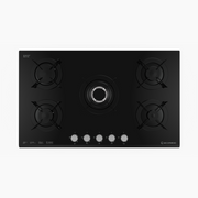 مسطح بلت إن غاز 90 سم كريستال أسود – إيكوماتك | 5 شعلات - S947CMC