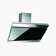 جديد - شفاط إيكوماتيك 90 سم DECORATIVE مائل | كريستال أسود وإستانلس ستيل - H9207FOB