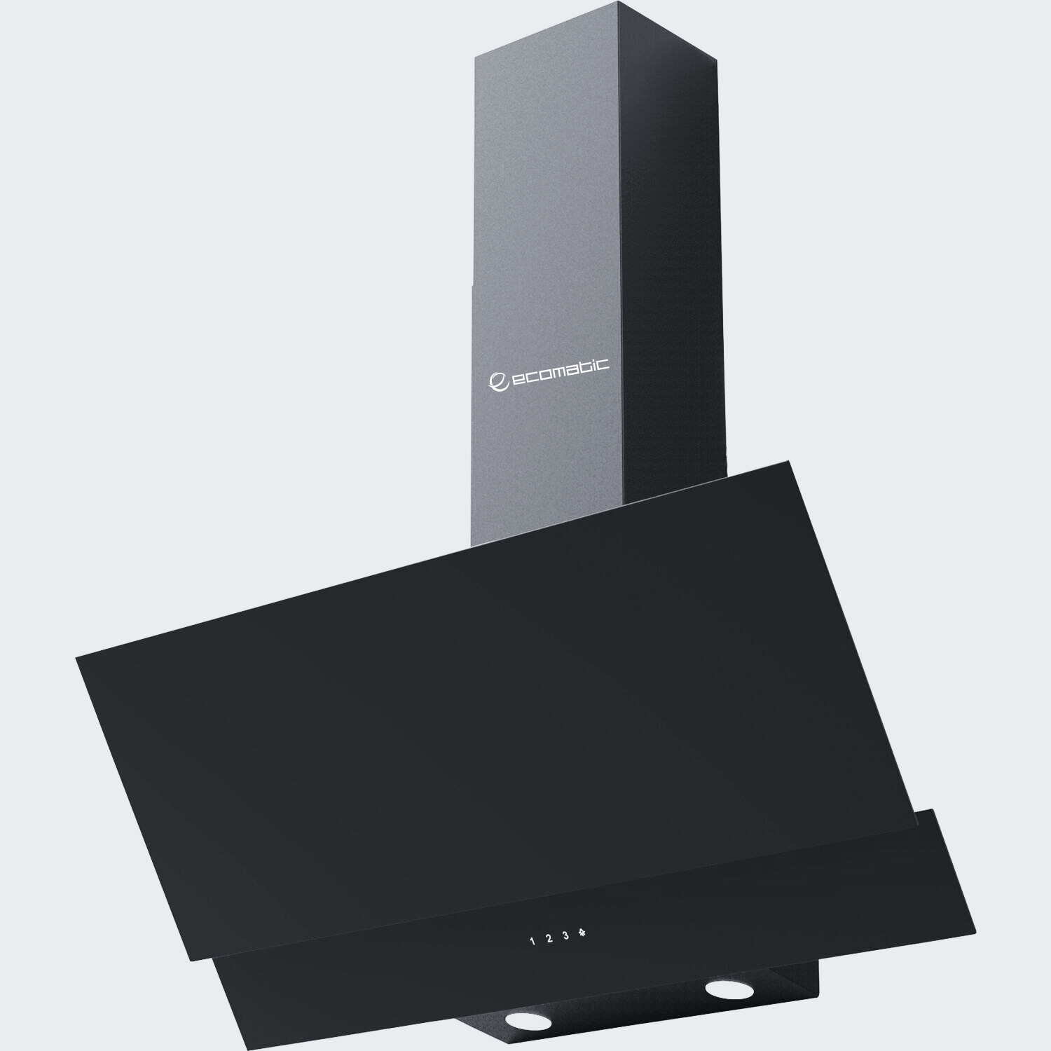 شفاط إيكوماتك 90 سم  موديل DECORATIVE مائل  كريستال أسود - H910MRT