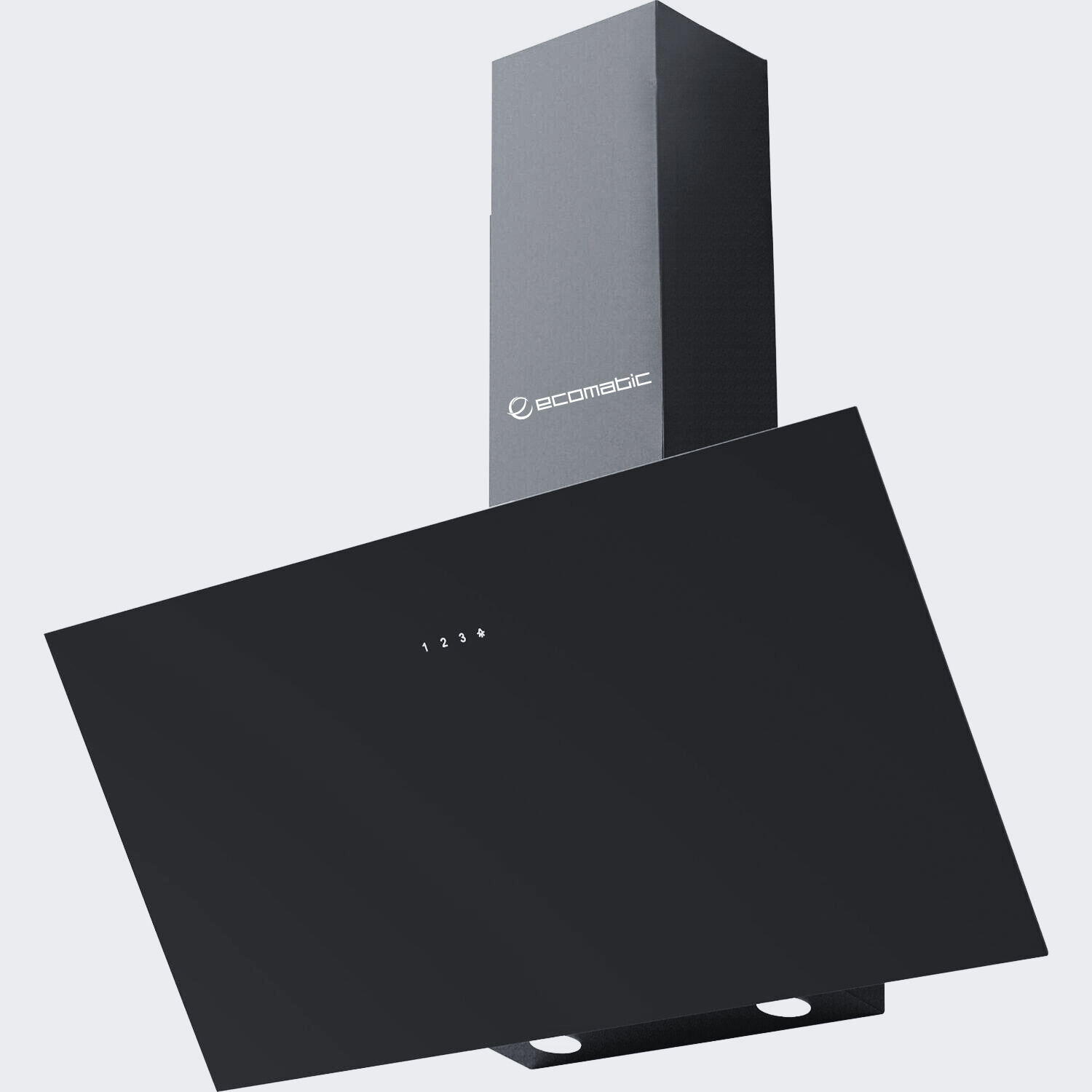 شفاط إيكوماتك 90 سم  موديل DECORATIVE مائل  كريستال أسود - H910ZT