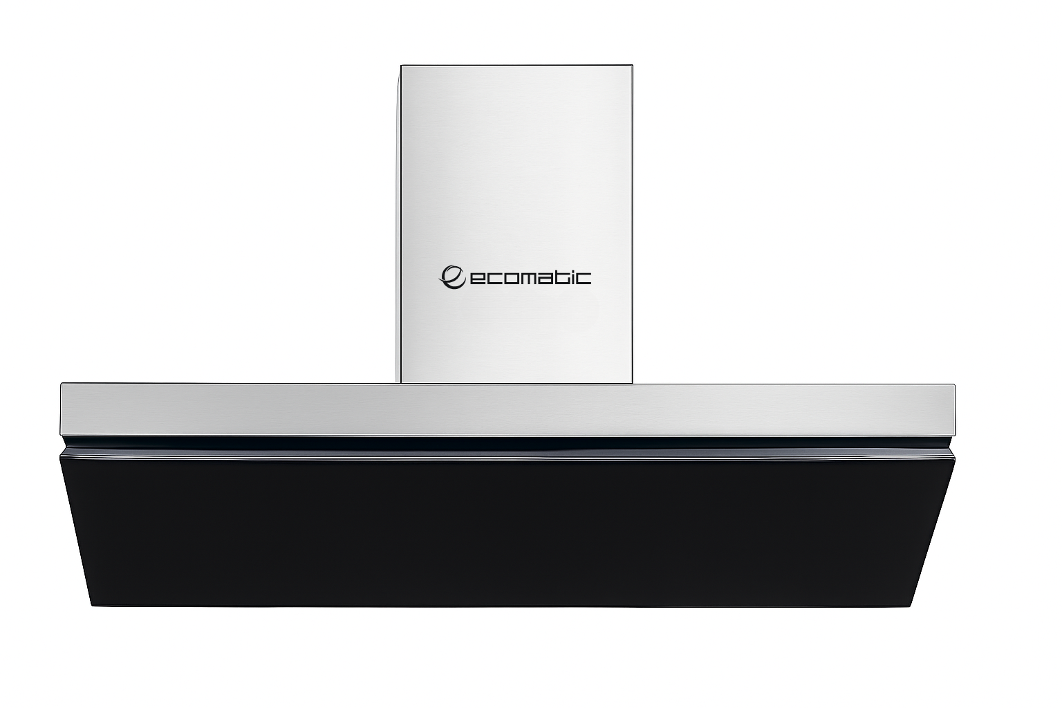 شفاط إيكوماتك 90 سم  موديل DECORATIVE  ستانلس × كريستال أسود - H96FTX