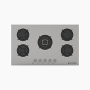 مسطح بلت إن غاز 90 سم زجاج مطفي بالكامل ستانلس فلات | 5 شعلات - S903RC