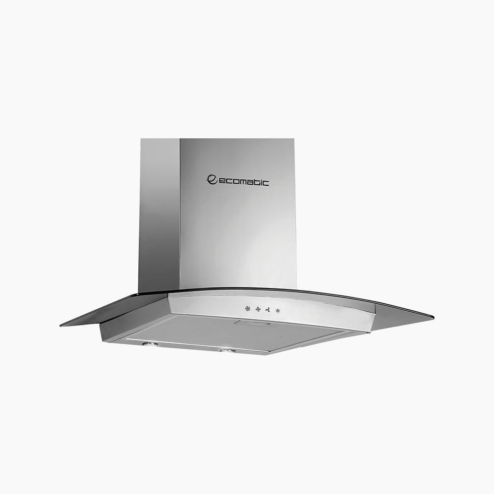 شفاط إيكوماتيك 90 سم استانلس ستيل | ديجيتال وتحكم بالريموت كيرفي تاتش 3 - H96GLB