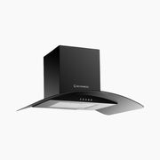 شفاط إيكوماتيك 90 سم كريستال| كيرفي أسود – 3 سرعات - H96GBK