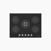 مسطح غاز بلت إن 70 سم – كريستال أسود – S707RC Ronda