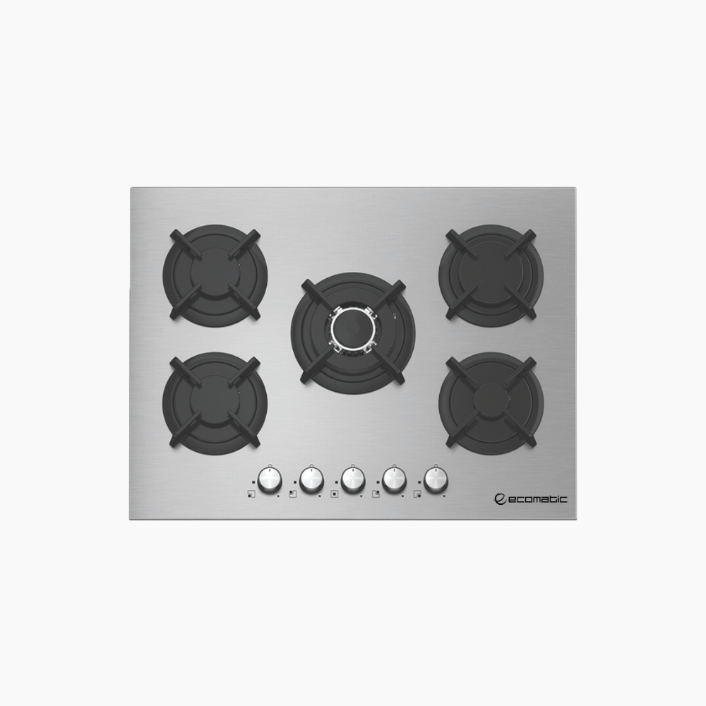 مسطح غاز بلت إن 70 سم – زجاج مطفي بالكامل × ستانلس ستيل فلات – S703RC Flat Inox