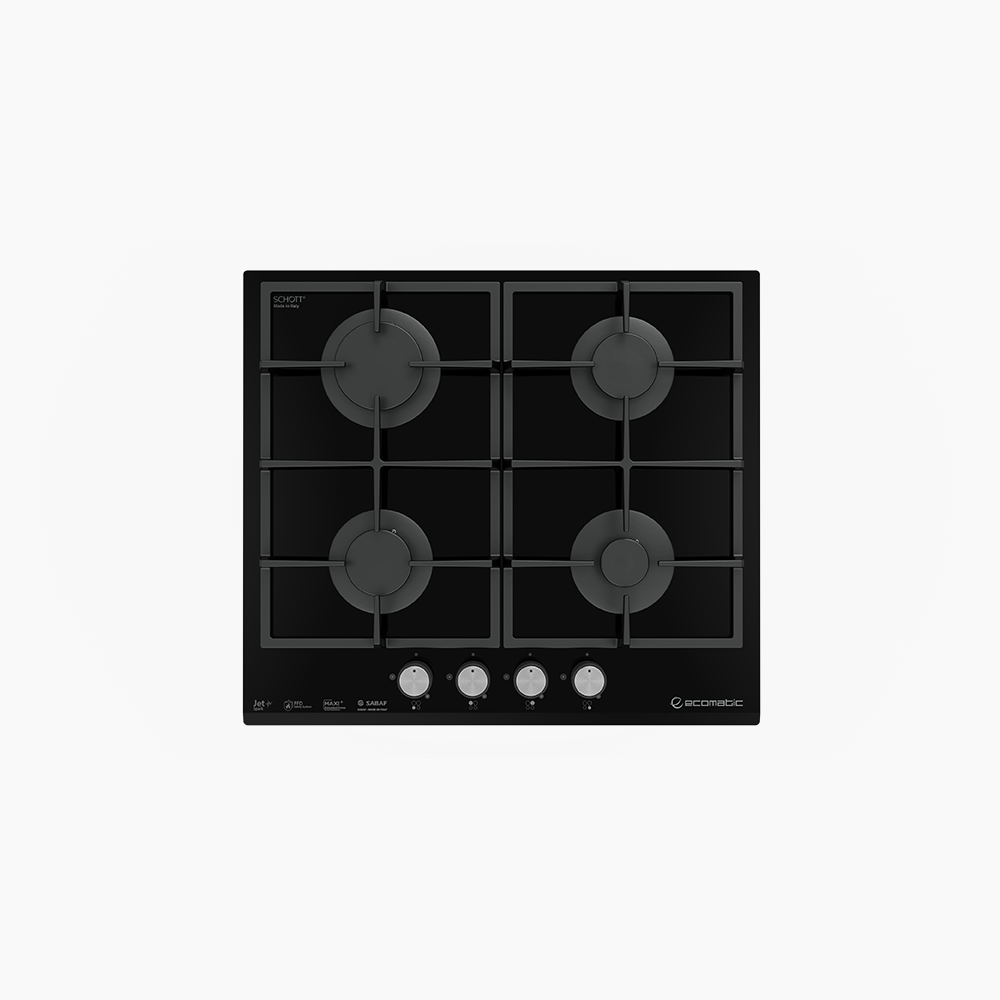 مسطح غاز بلت إن 60 سم – كريستال أسود – S627QC