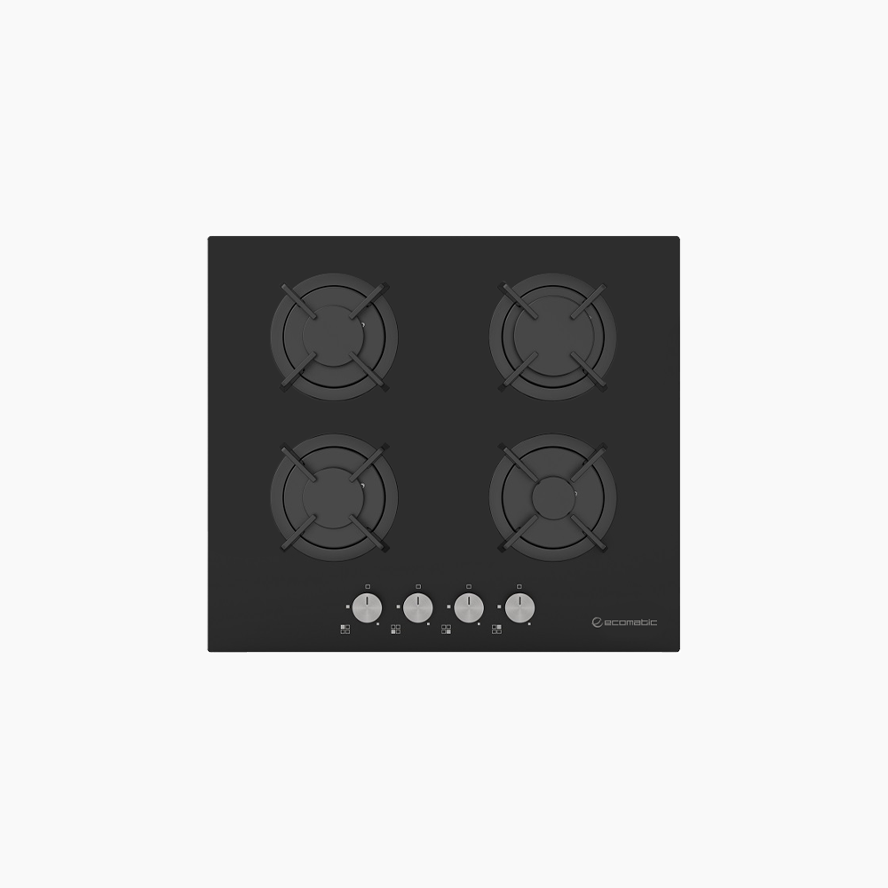 مسطح غاز بلت إن 60 سم – كريستال أسود – S607RBC Ronda