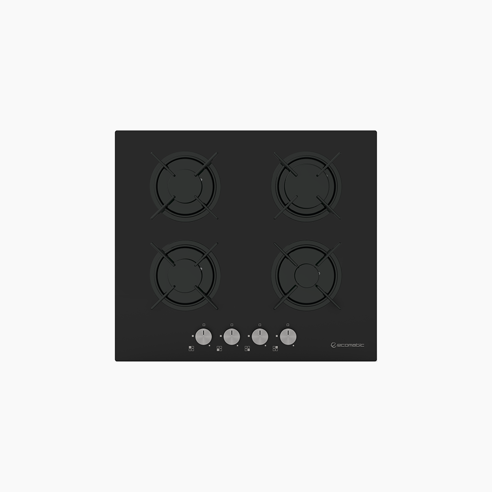 مسطح غاز بلت إن 60 سم – كريستال أسود – S607RBS Ronda