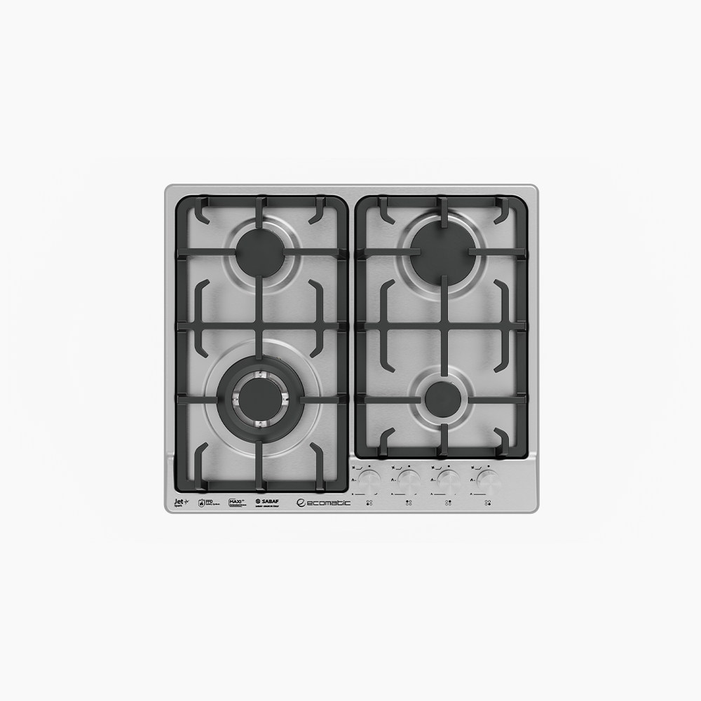 مسطح غاز بلت إن 60 سم – ستانلس ستيل – S633C