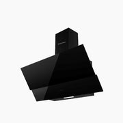 شفاط إيكوماتيك 90 سم DECORATIVE مائل | كريستال أسود مع ريموت كنترول - H9310MRT