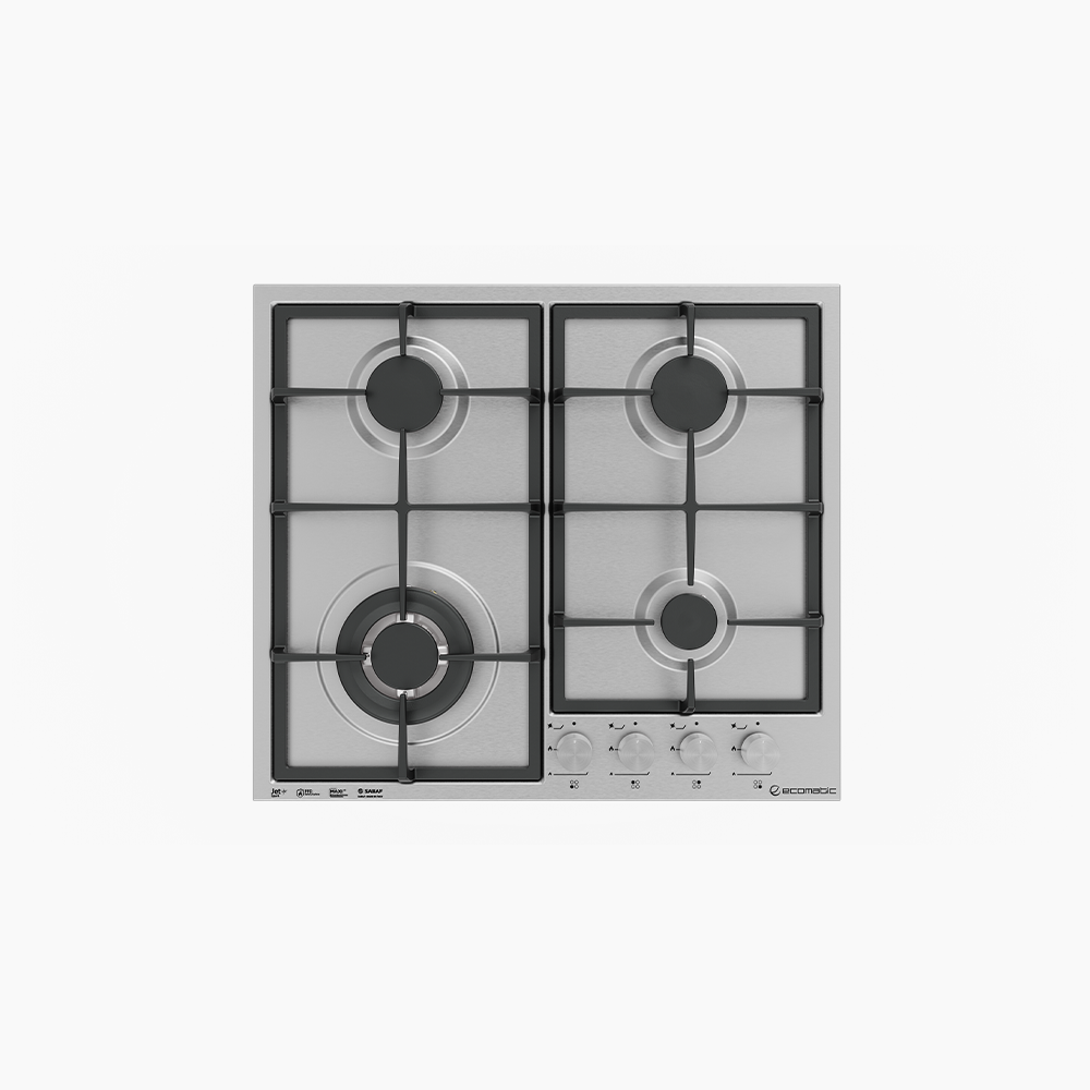 مسطح غاز بلت إن 60 سم – ستانلس ستيل SLIM – S613C