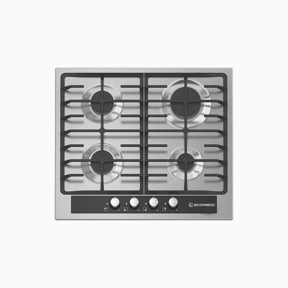 مسطح غاز بلت إن 60 سم – ستانلس ستيل × لوحة تحكم كريستال – S603GBC