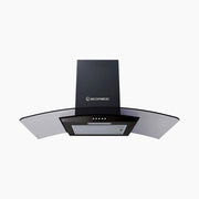 شفاط إيكوماتك ديكوري 90 سم – كريستال كيرف أسود | تصميم عصري وموتور إيطالي - H9207KGBBK