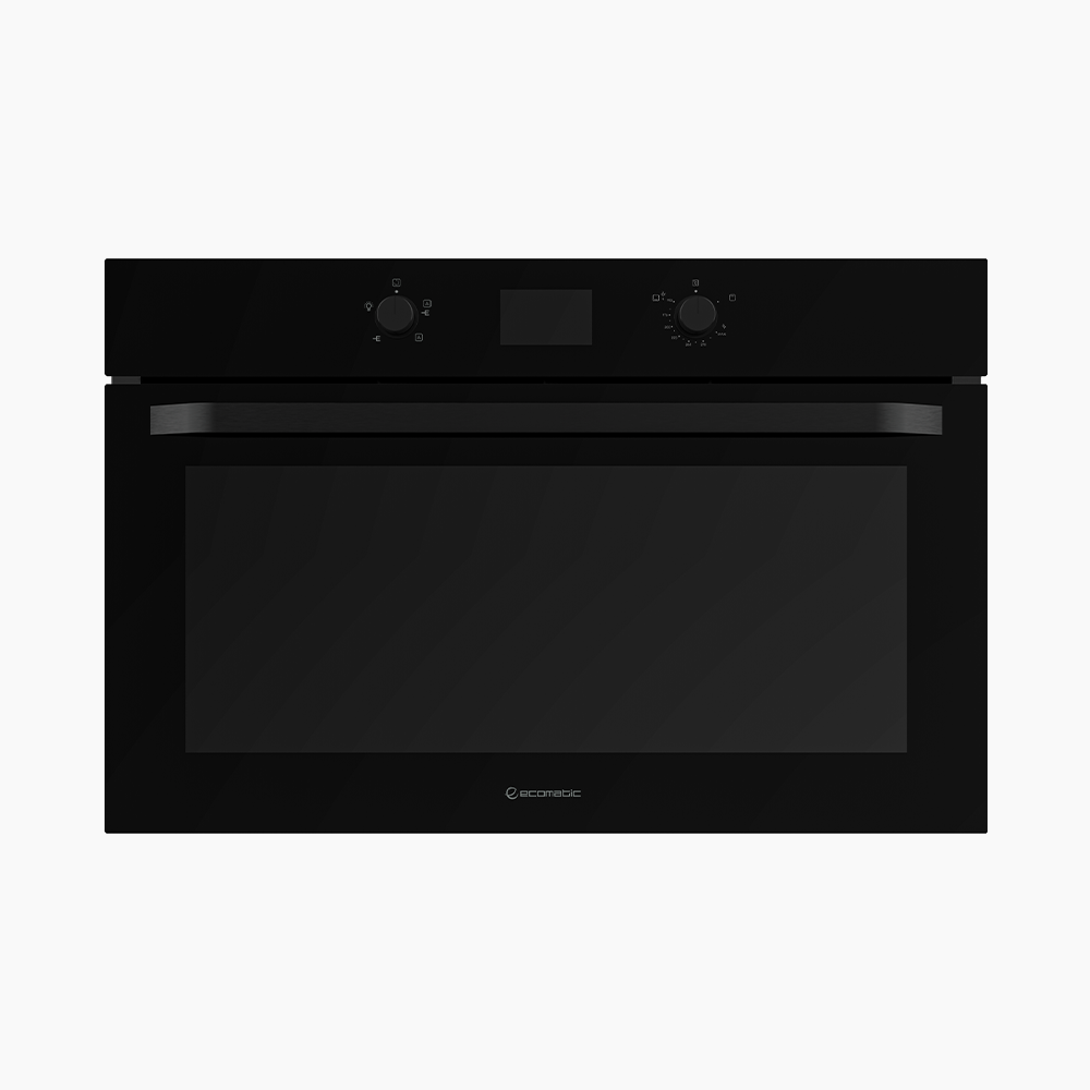 فرن بلت إن غاز 90 سم كريستال أسود ديجيتال تاتش – إيكوماتك | شواية غاز - G9504GTDX