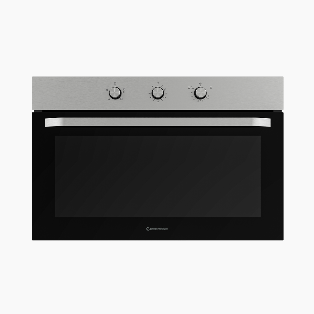 فرن بلت إن غاز 90 سم كريستال أسود ديجيتال تاتش – إيكوماتك | شواية غاز - G9504T