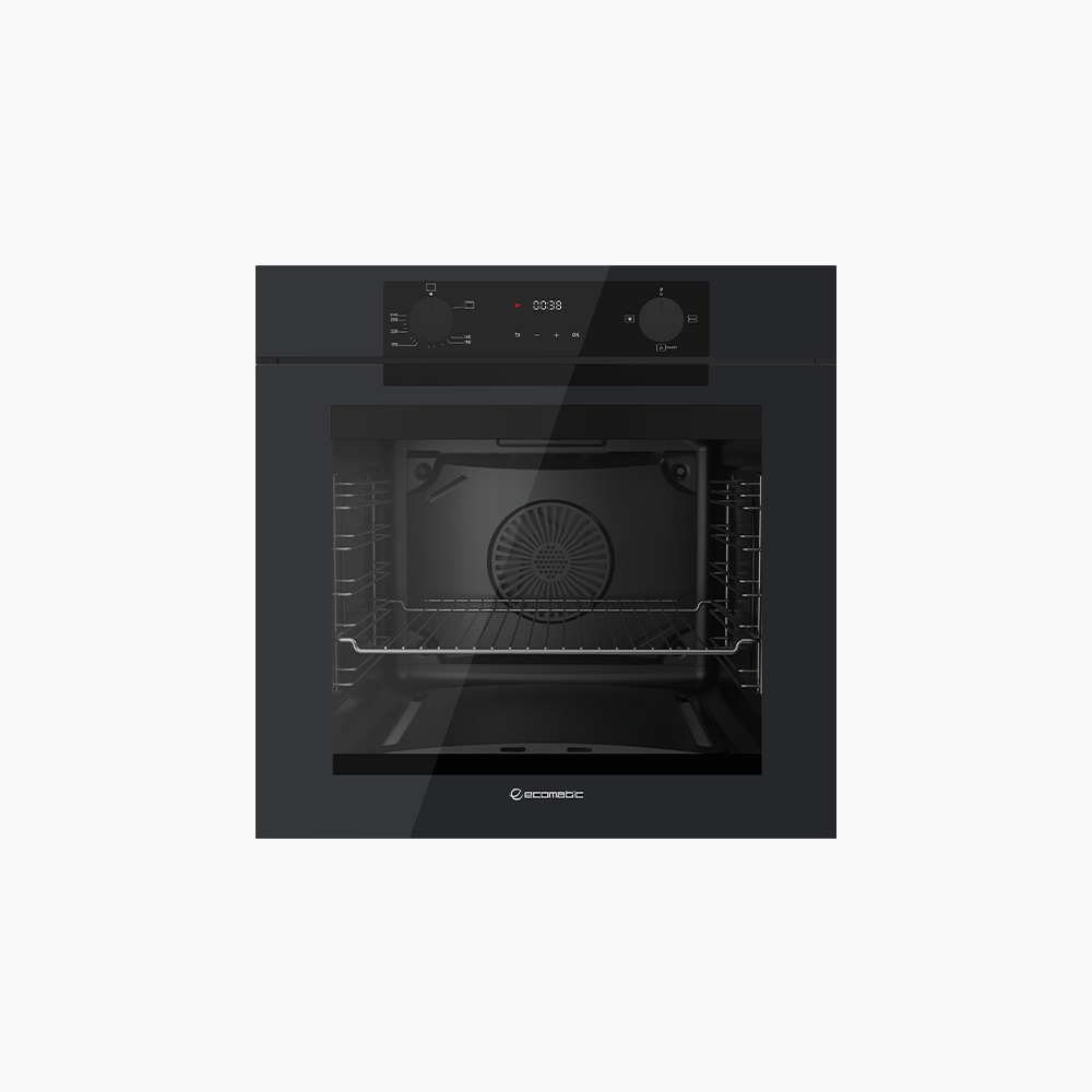 فرن بلت إن غاز 60 سم كريستال أسود – إيكوماتك | شواية غاز | - G6604PROBG