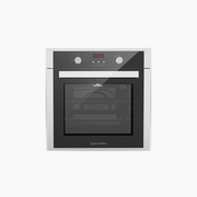 فرن بلت إن غاز 60 سم كريستال أسود بفريم استانلس ديجيتال – إيكوماتك | شواية غاز - G6434TDX