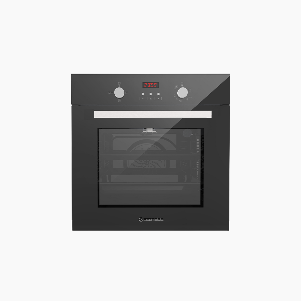 فرن بلت إن غاز 60 سم كريستال أسود ديچيتال – إيكوماتك | شواية غاز - G6404GTD