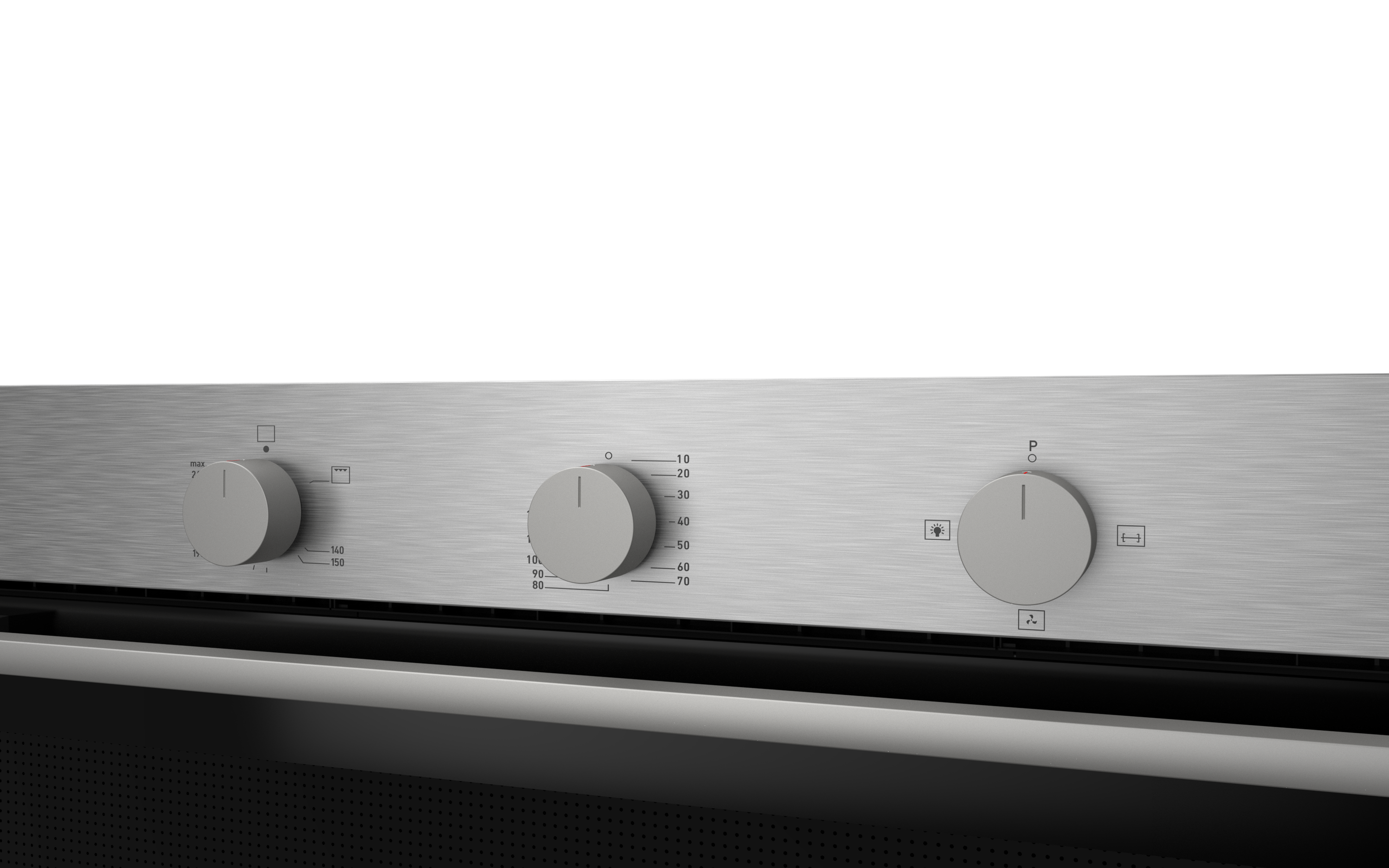 فرن إيكوماتك 90 سم غاز شواية  غاز ستانلس بالمروحة - G9604T