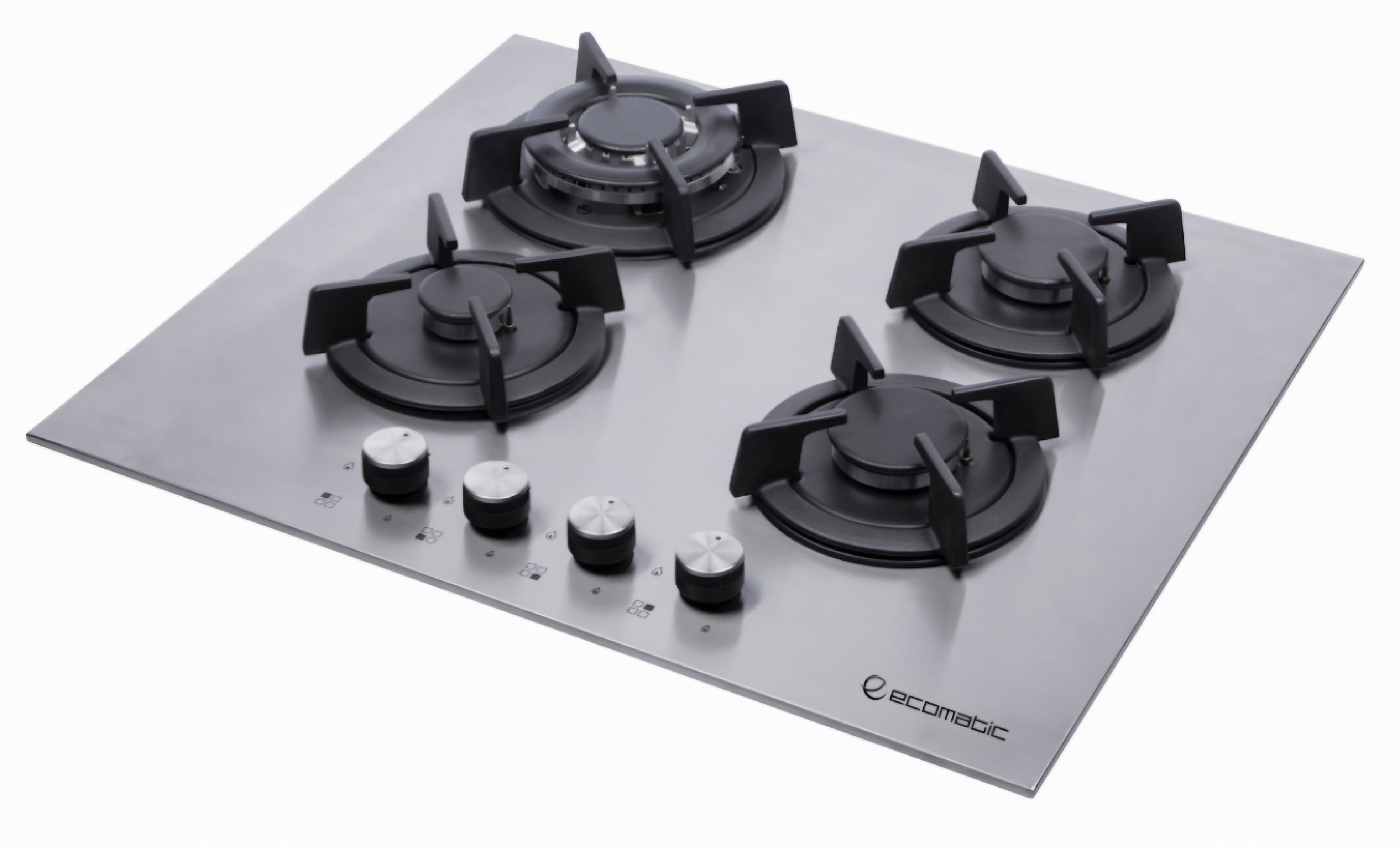 مسطح غاز بلت إن 60 سم – زجاج مطفي بالكامل × ستانلس ستيل فلات – S603RC Flat Inox